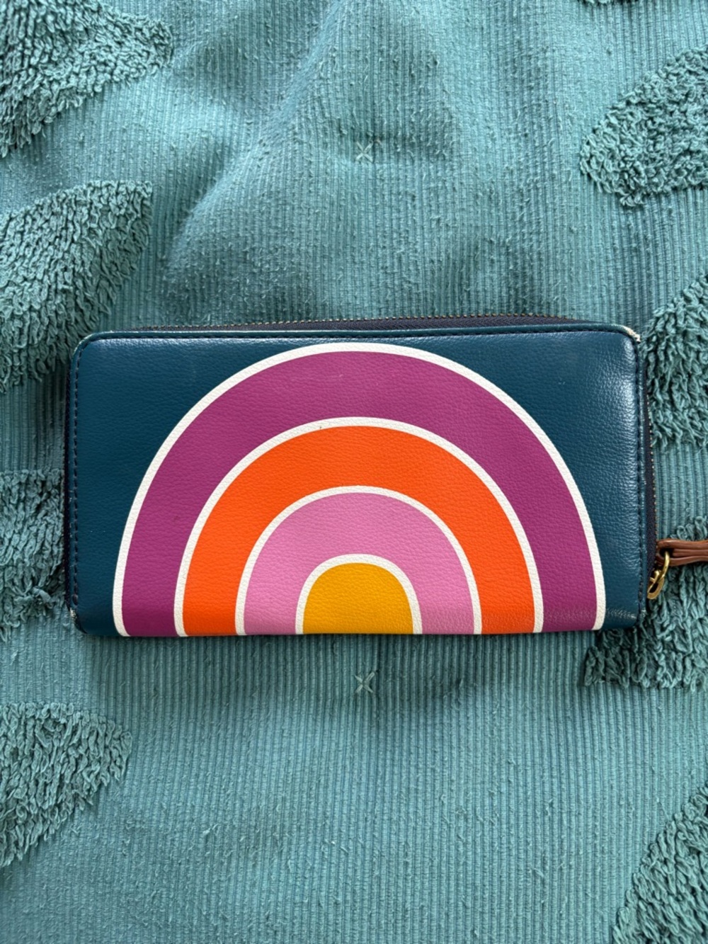 Fossil Jori twilight rainbow wallet with strap